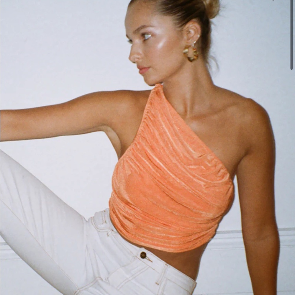 NWT Lioness The Goddess Crop Top Orange Size US0
